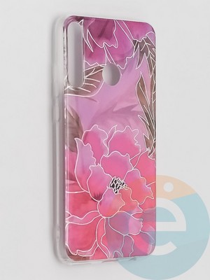 Накладка комбинированная Flowers с силиконовой окантовкой для Huawei Honor 9C вид5 - фото 41623