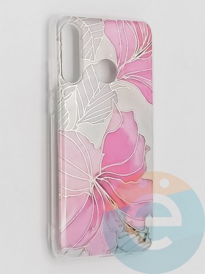Накладка комбинированная Flowers с силиконовой окантовкой для Huawei P30 Lite вид1 - фото 41648
