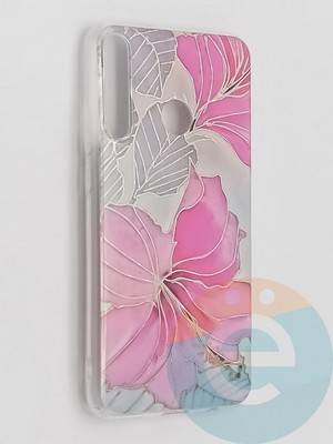 Накладка комбинированная Flowers с силиконовой окантовкой для Huawei P40 Lite E/Y7P вид1 - фото 41658