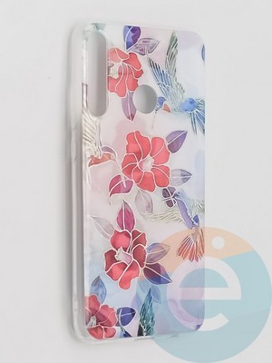 Накладка комбинированная Flowers с силиконовой окантовкой для Huawei P40 Lite E/Y7P вид10 - фото 41659