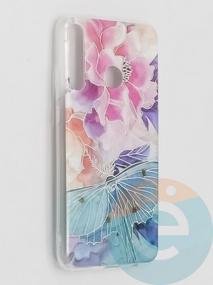 Накладка комбинированная Flowers с силиконовой окантовкой для Huawei P40 Lite E/Y7P вид7 - фото 41665