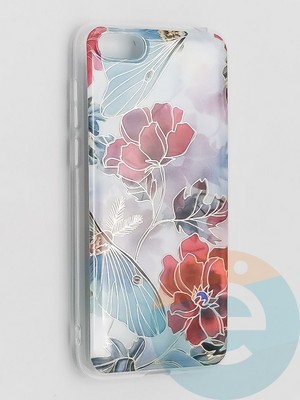 Накладка комбинированная Flowers с силиконовой окантовкой для Huawei Y5 2018/Honor 7A вид2 - фото 41671