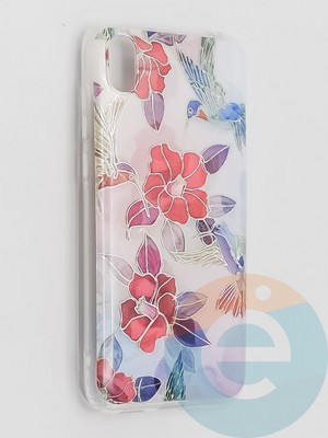 Накладка комбинированная Flowers с силиконовой окантовкой для Huawei Y5 2019/Honor 8S вид10 - фото 41679