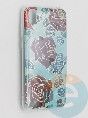 Накладка комбинированная Flowers с силиконовой окантовкой для Huawei Y5 2019/Honor 8S вид6 - фото 41684