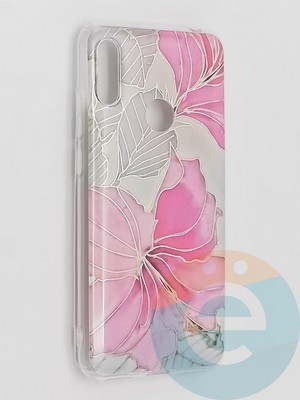 Накладка комбинированная Flowers с силиконовой окантовкой для Huawei Y6 2019/Honor 8A вид1 - фото 41688