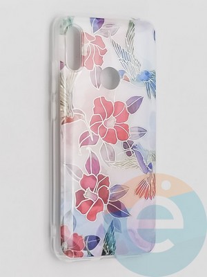 Накладка комбинированная Flowers с силиконовой окантовкой для Huawei Y6 2019/Honor 8A вид10 - фото 41689