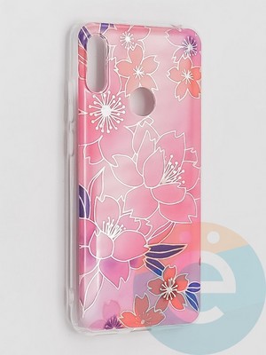 Накладка комбинированная Flowers с силиконовой окантовкой для Huawei Y6 2019/Honor 8A вид2 - фото 41690