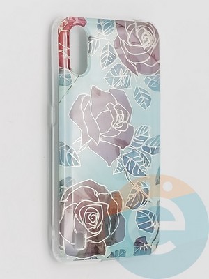 Накладка комбинированная Flowers с силиконовой окантовкой для Samsung Galaxy A01 вид6 - фото 41704