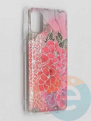 Накладка комбинированная Flowers с силиконовой окантовкой для Samsung Galaxy A31 вид4 - фото 41722