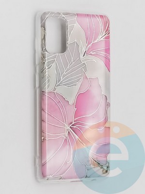 Накладка комбинированная Flowers с силиконовой окантовкой для Samsung Galaxy A41 вид1 - фото 41728