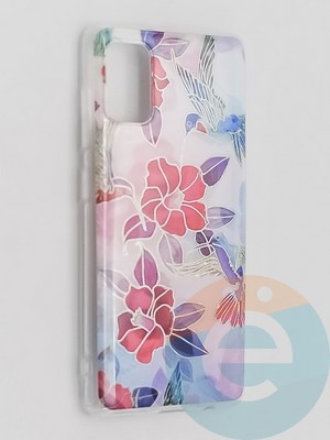 Накладка комбинированная Flowers с силиконовой окантовкой для Samsung Galaxy A41 вид10 - фото 41729