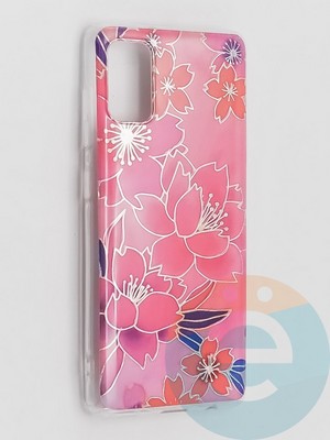 Накладка комбинированная Flowers с силиконовой окантовкой для Samsung Galaxy A41 вид2 - фото 41730