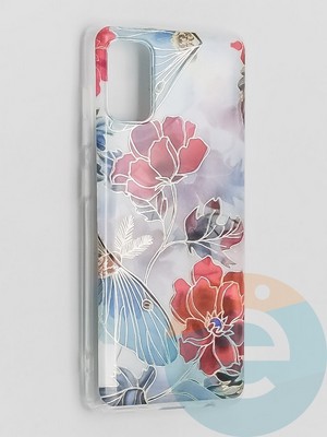 Накладка комбинированная Flowers с силиконовой окантовкой для Samsung Galaxy A41 вид3 - фото 41731