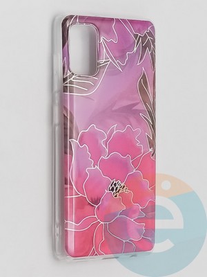 Накладка комбинированная Flowers с силиконовой окантовкой для Samsung Galaxy A41 вид5 - фото 41733
