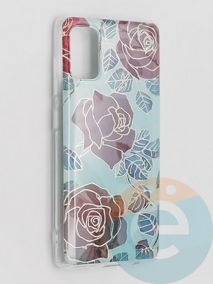 Накладка комбинированная Flowers с силиконовой окантовкой для Samsung Galaxy A41 вид6 - фото 41734