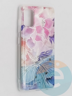 Накладка комбинированная Flowers с силиконовой окантовкой для Samsung Galaxy A41 вид7 - фото 41735