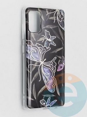 Накладка комбинированная Flowers с силиконовой окантовкой для Samsung Galaxy A41 вид8 - фото 41736