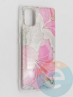 Накладка комбинированная Flowers с силиконовой окантовкой для Samsung Galaxy A51 вид1 - фото 41738