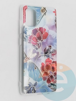 Накладка комбинированная Flowers с силиконовой окантовкой для Samsung Galaxy A51 вид3 - фото 41741