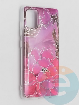 Накладка комбинированная Flowers с силиконовой окантовкой для Samsung Galaxy A51 вид5 - фото 41743