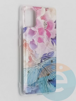 Накладка комбинированная Flowers с силиконовой окантовкой для Samsung Galaxy A51 вид7 - фото 41745