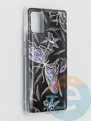 Накладка комбинированная Flowers с силиконовой окантовкой для Samsung Galaxy A51 вид8 - фото 41746
