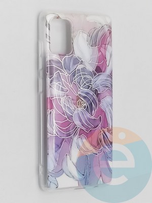 Накладка комбинированная Flowers с силиконовой окантовкой для Samsung Galaxy A51 вид9 - фото 41747