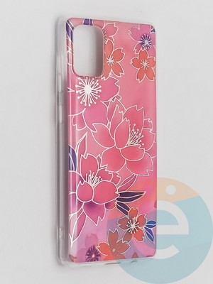 Накладка комбинированная Flowers с силиконовой окантовкой для Samsung Galaxy A71 вид2 - фото 41750