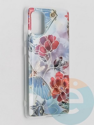 Накладка комбинированная Flowers с силиконовой окантовкой для Samsung Galaxy A71 вид3 - фото 41751