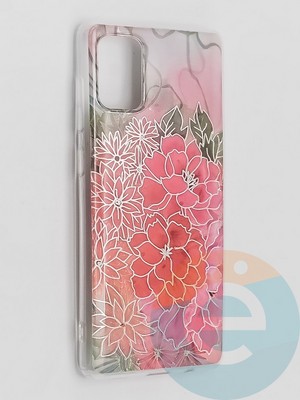 Накладка комбинированная Flowers с силиконовой окантовкой для Samsung Galaxy A71 вид4 - фото 41752