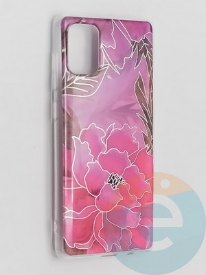 Накладка комбинированная Flowers с силиконовой окантовкой для Samsung Galaxy A71 вид5 - фото 41753