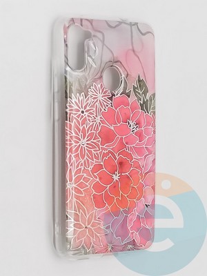 Накладка комбинированная Flowers с силиконовой окантовкой для Samsung Galaxy M11 вид4 - фото 41762