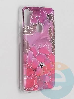 Накладка комбинированная Flowers с силиконовой окантовкой для Samsung Galaxy M11 вид5 - фото 41763