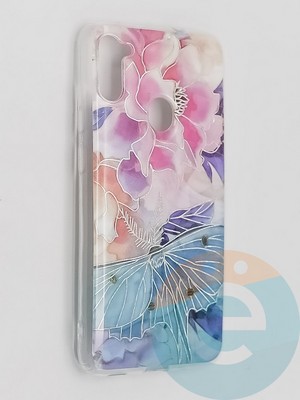 Накладка комбинированная Flowers с силиконовой окантовкой для Samsung Galaxy M11 вид7 - фото 41765