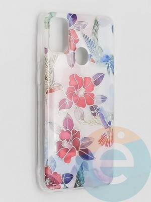Накладка комбинированная Flowers с силиконовой окантовкой для Samsung Galaxy M21 вид10 - фото 41769