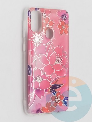 Накладка комбинированная Flowers с силиконовой окантовкой для Samsung Galaxy M21 вид2 - фото 41770