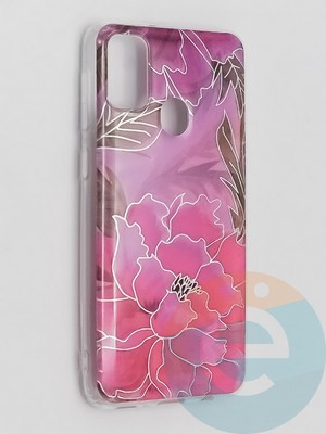 Накладка комбинированная Flowers с силиконовой окантовкой для Samsung Galaxy M21 вид5 - фото 41773