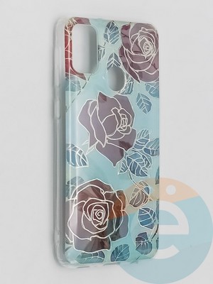 Накладка комбинированная Flowers с силиконовой окантовкой для Samsung Galaxy M21 вид6 - фото 41774