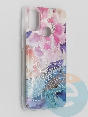 Накладка комбинированная Flowers с силиконовой окантовкой для Samsung Galaxy M21 вид7 - фото 41775