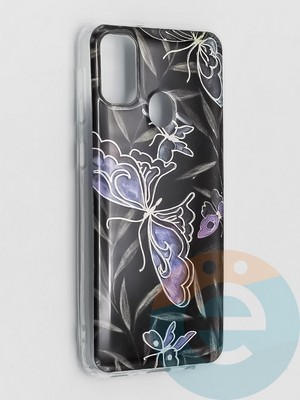 Накладка комбинированная Flowers с силиконовой окантовкой для Samsung Galaxy M21 вид8 - фото 41776