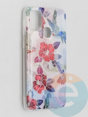 Накладка комбинированная Flowers с силиконовой окантовкой для Samsung Galaxy M31 вид10 - фото 41779