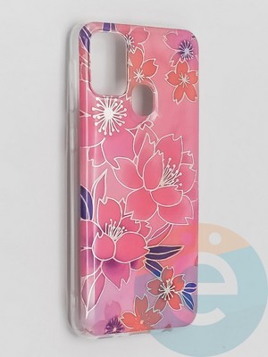 Накладка комбинированная Flowers с силиконовой окантовкой для Samsung Galaxy M31 вид2 - фото 41780