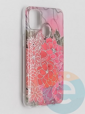 Накладка комбинированная Flowers с силиконовой окантовкой для Samsung Galaxy M31 вид4 - фото 41782