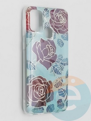 Накладка комбинированная Flowers с силиконовой окантовкой для Samsung Galaxy M31 вид6 - фото 41784