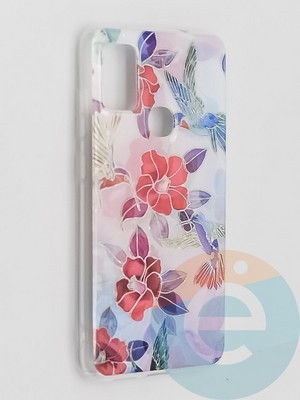 Накладка комбинированная Flowers с силиконовой окантовкой для Samsung Galaxy M51 вид10 - фото 41789