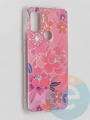 Накладка комбинированная Flowers с силиконовой окантовкой для Samsung Galaxy M51 вид2 - фото 41790