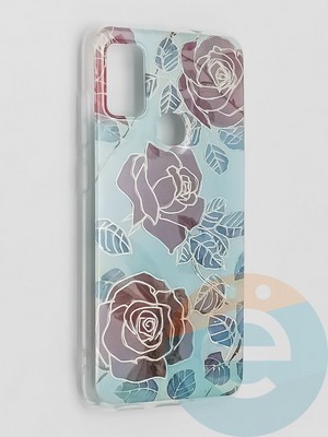 Накладка комбинированная Flowers с силиконовой окантовкой для Samsung Galaxy M51 вид6 - фото 41794