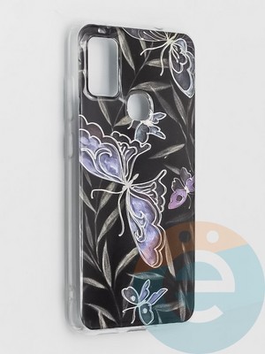 Накладка комбинированная Flowers с силиконовой окантовкой для Samsung Galaxy M51 вид8 - фото 41796
