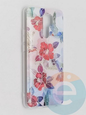 Накладка комбинированная Flowers с силиконовой окантовкой для Xiaomi Redmi 9 вид10 - фото 41799