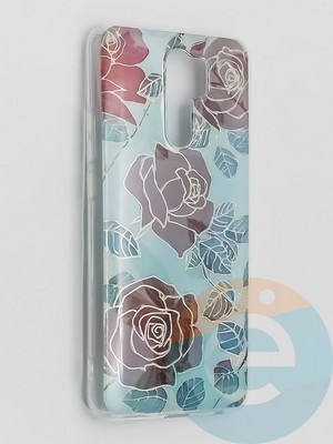 Накладка комбинированная Flowers с силиконовой окантовкой для Xiaomi Redmi 9 вид6 - фото 41804